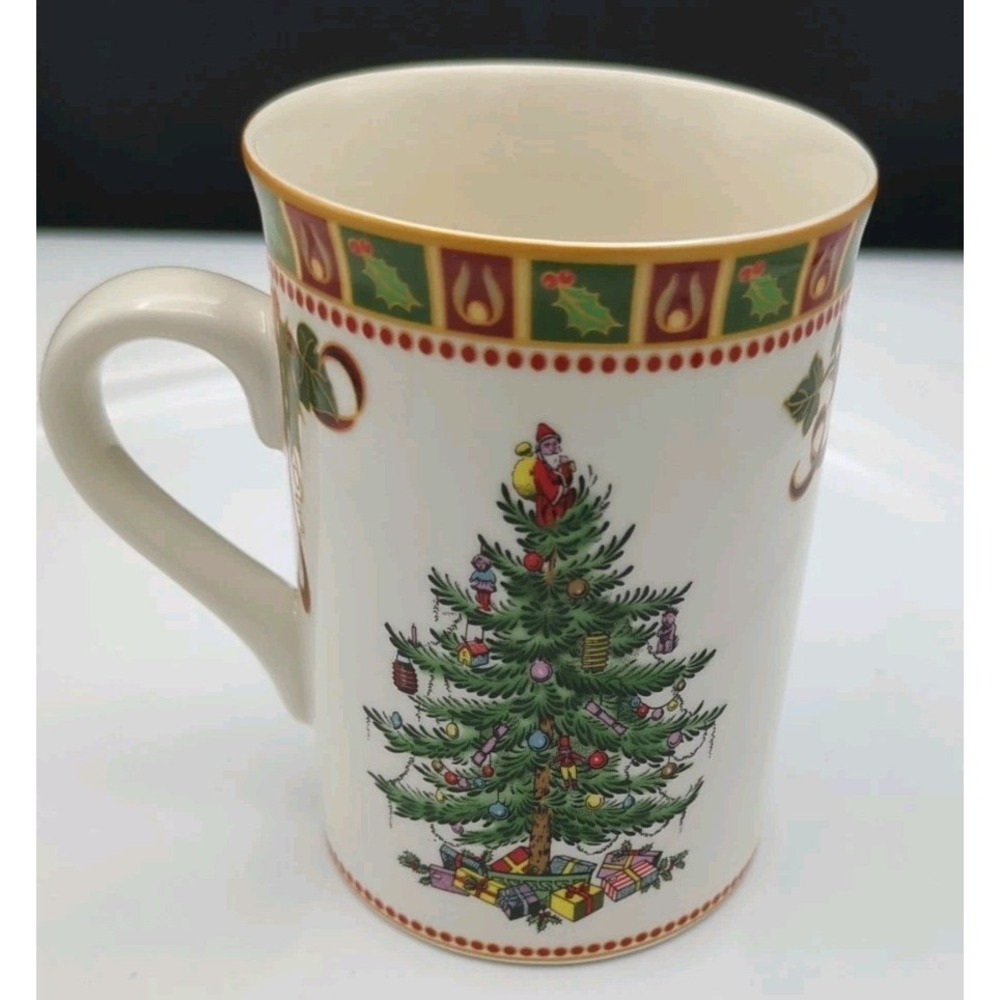 Spode England Christmas Is Love With All The Trimmings Collector Tree Mug 8oz